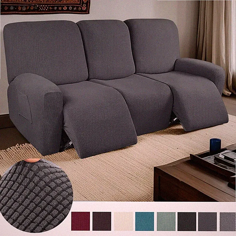 1/2/3seater Recliner Sofa Covers For Living Room Jacquard Washable Slipcovers
