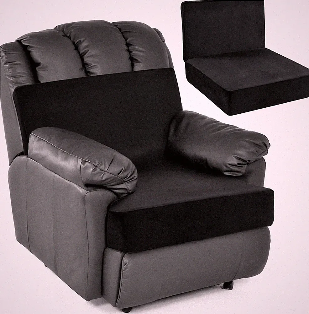 HOMBYS Foam Recliner Chair Cushions for Elderly, 4" Thick Chair Pads with Back S