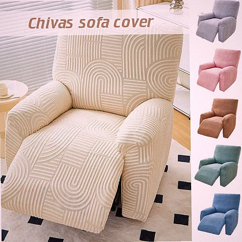 Jacquard Recliner Sofa Cover Stretch Soft Armchair Cover Non Slip Slipcovers