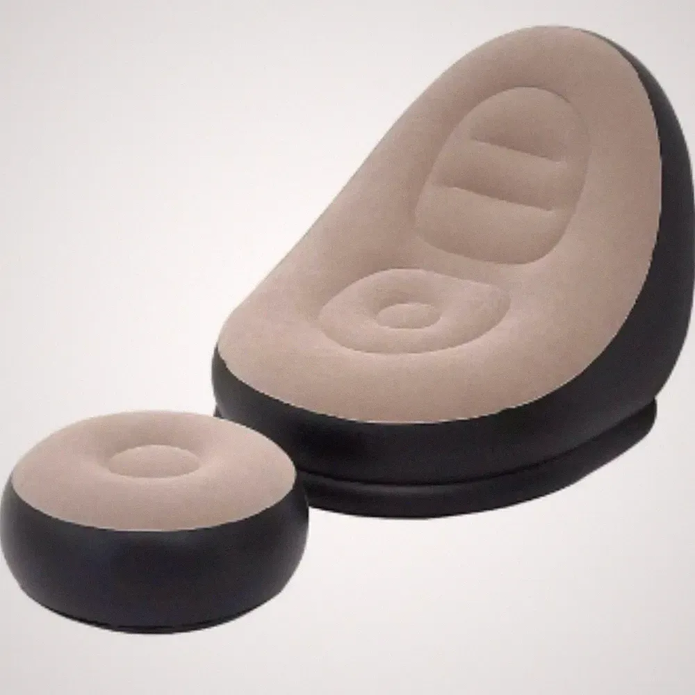 Portable Lounge 2-Piece Inflatable Recliner Sofa Set Ergonomic Durable New