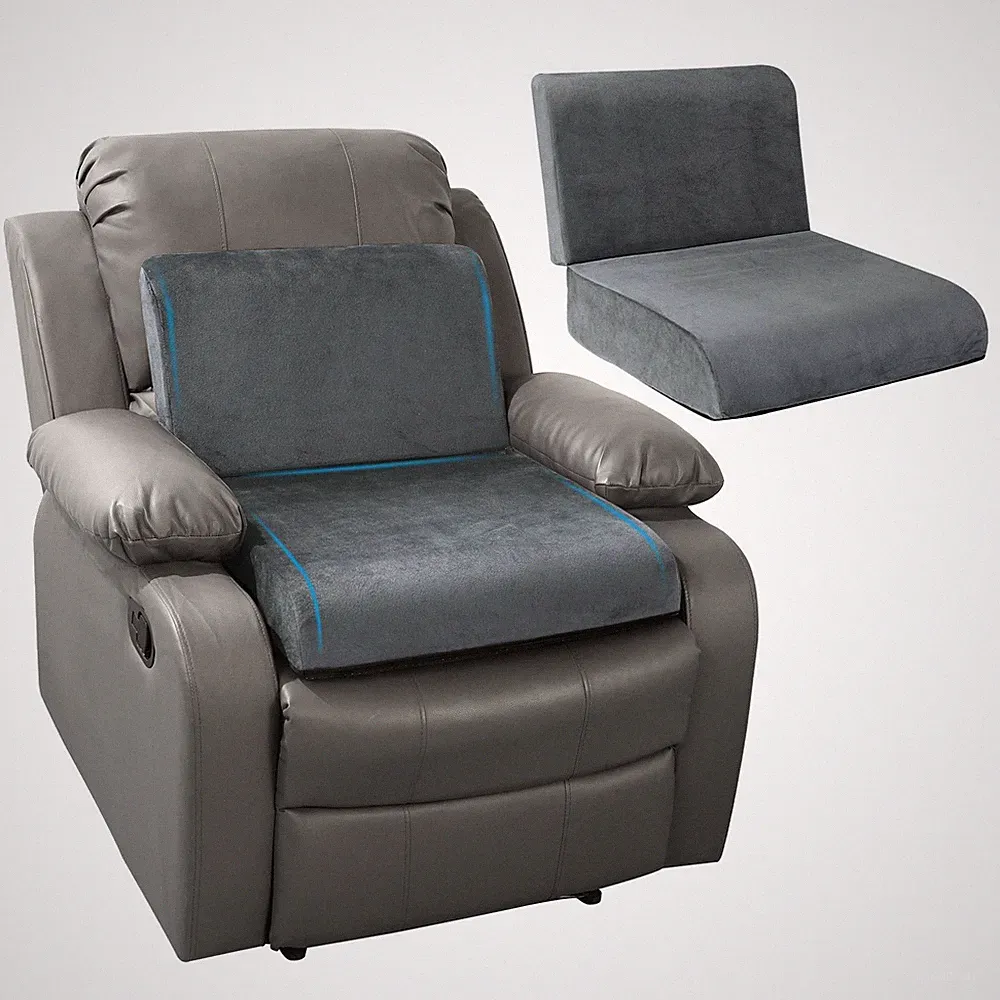 Recliner Seat Cushion with Lumbar Supportive Pillow Extra Large Non-Slip Seat...
