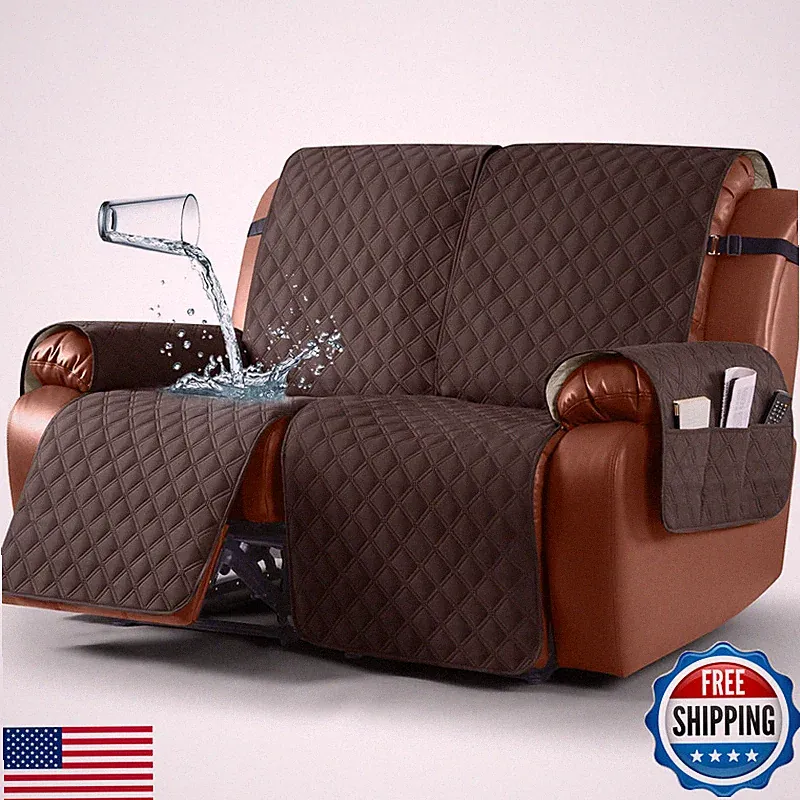 Ruaozz Waterproof Recliner Sofa Covers 1-Piece Couch Covers For Reclining